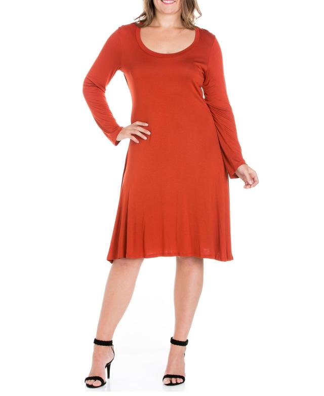 Womens Plus Size Flared Dress Product Image