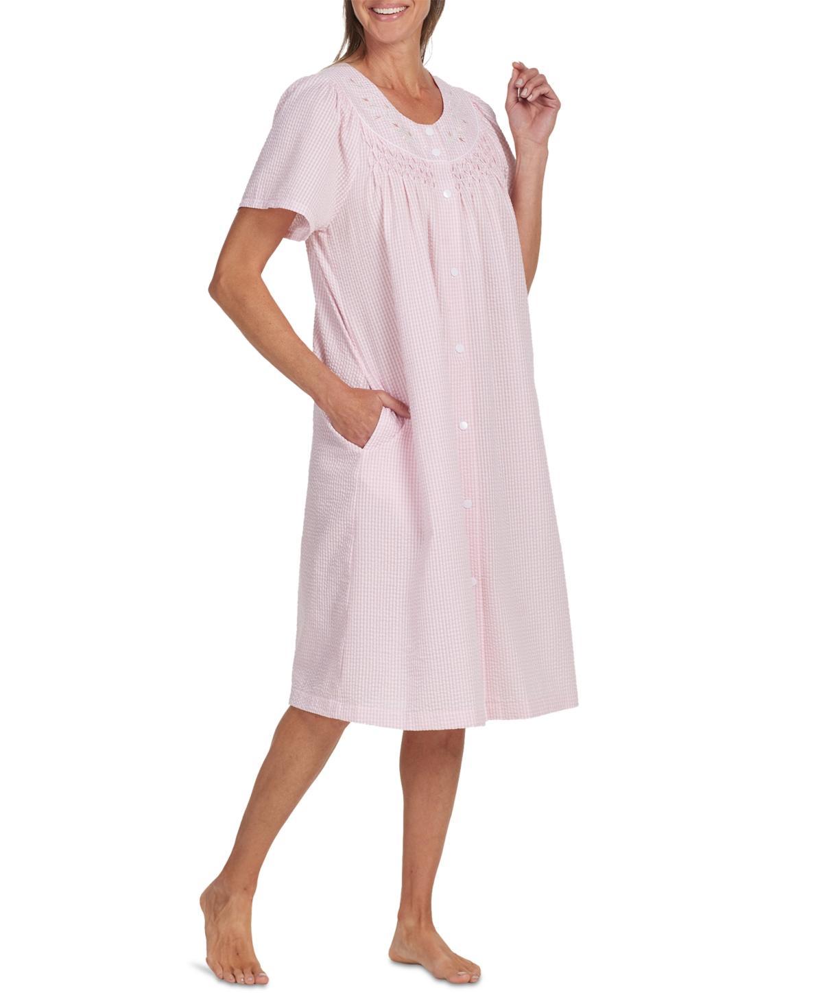 Miss Elaine Womens Embroidered Short Grip Robe Product Image