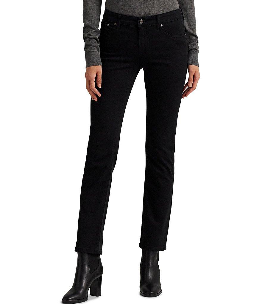 Lauren Ralph Lauren Premier Shape Memory Stretch Denim Straight Leg Ankle Jeans product image