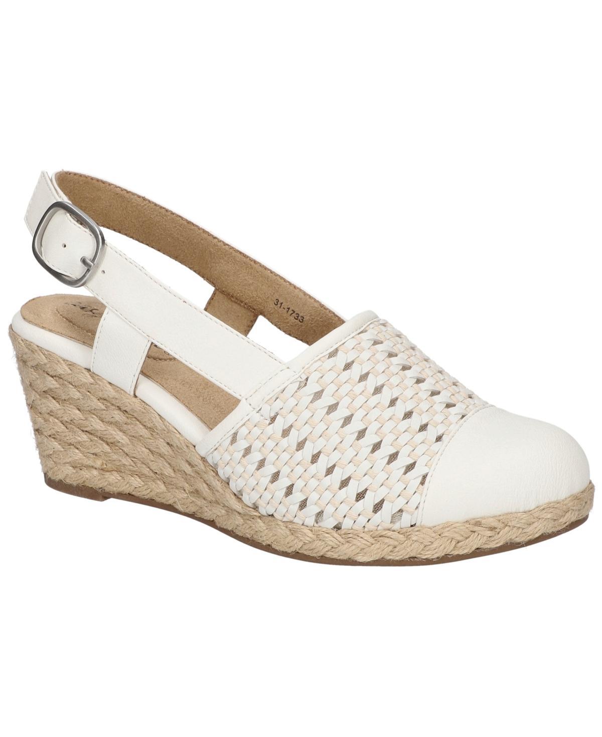 Easy Street Womens Taffy Buckle Slingback Espadrille Wedges Product Image