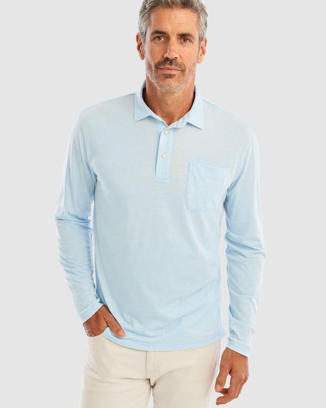 Clay Long Sleeve Polo Male Product Image