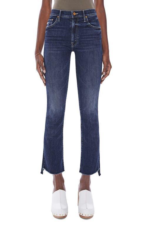 MOTHER The Insider Crop Step Fray in Teaming Up - Blue. Size 24 (also in 25, 26, 27, 29, 30, 34). Product Image