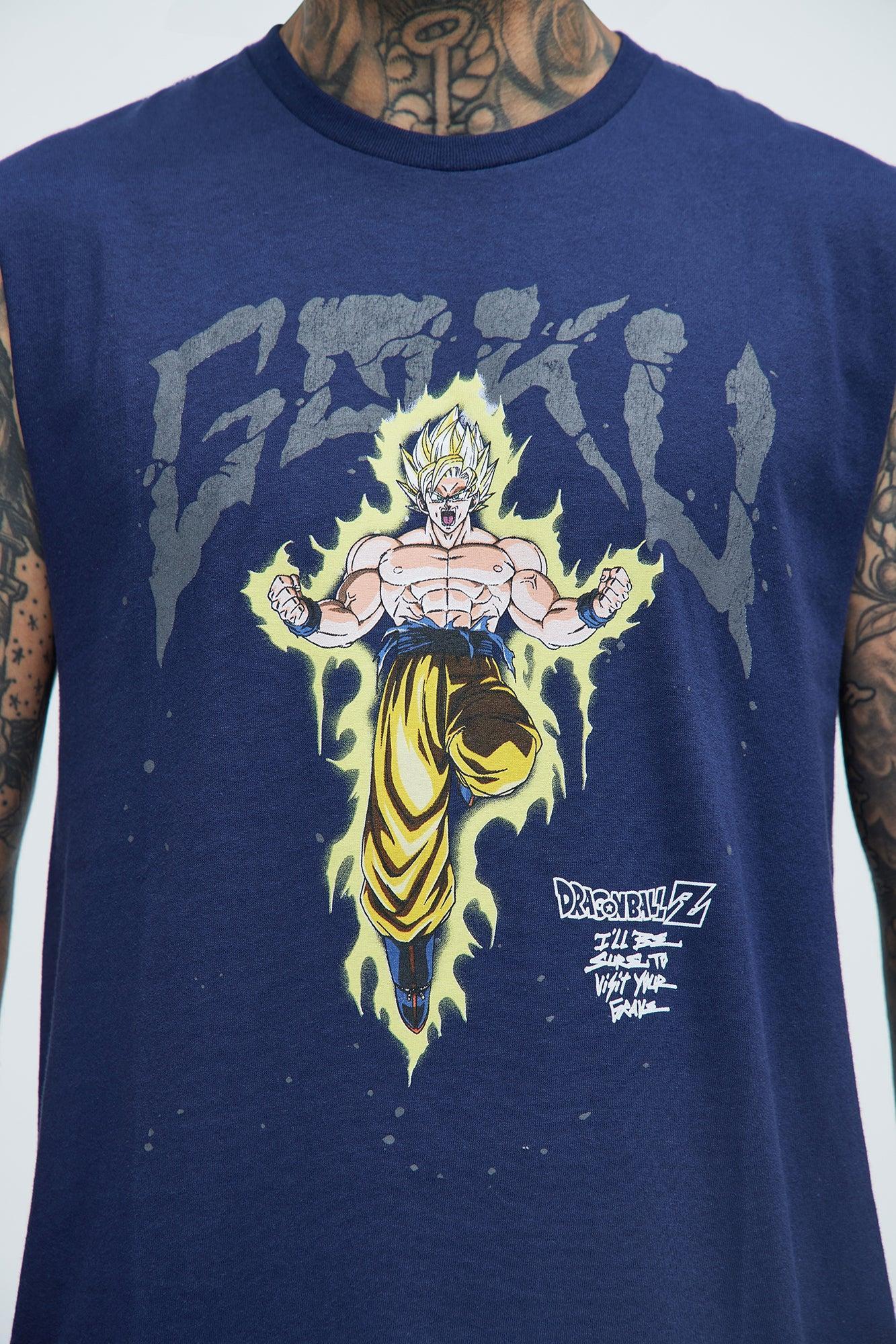 Dragon Ball Z Super Saiyan Goku Sleeveless Tee - Navy Product Image