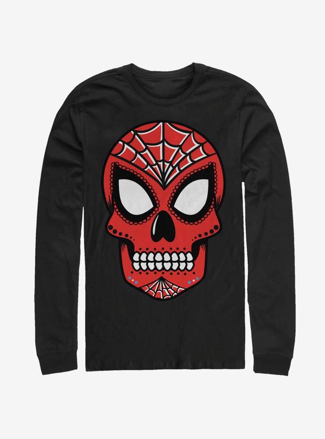 Marvel Spider-Man Sugar Skull Long-Sleeve T-Shirt Product Image