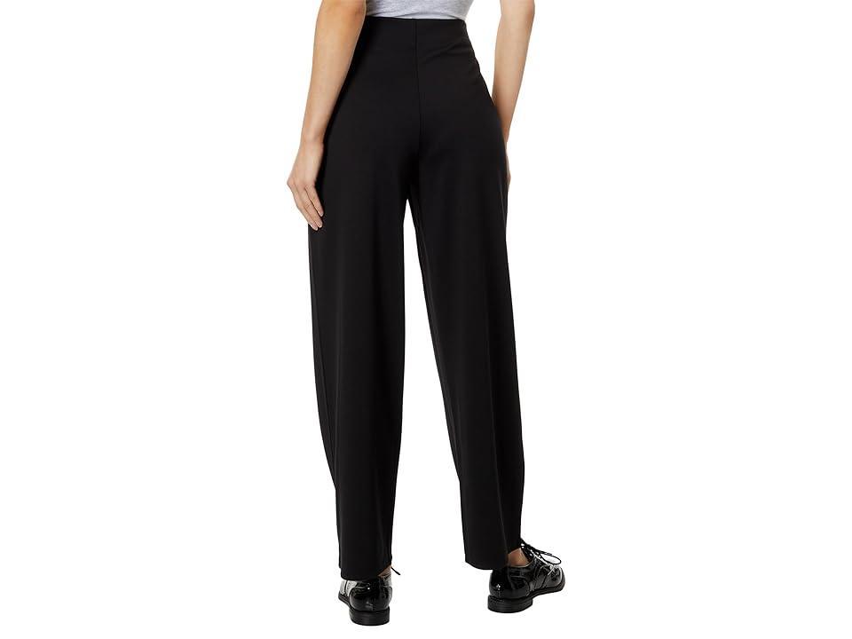 NIC+ZOE Double Knit Wide Leg Ankle Pants Onyx) Women's Clothing Product Image