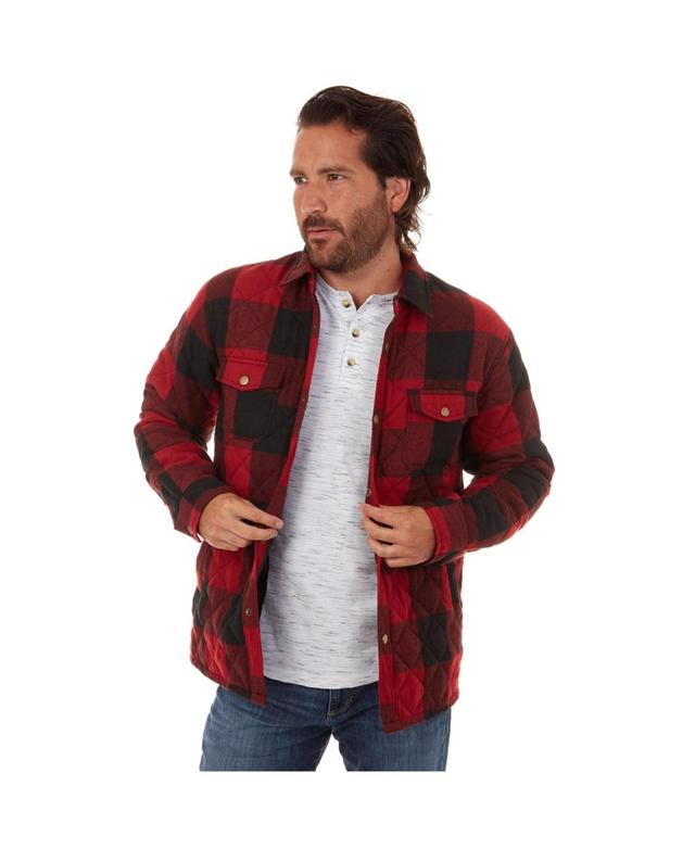 Px Clothing Mens Heavy Quilted Plaid Shirt Jacket Product Image