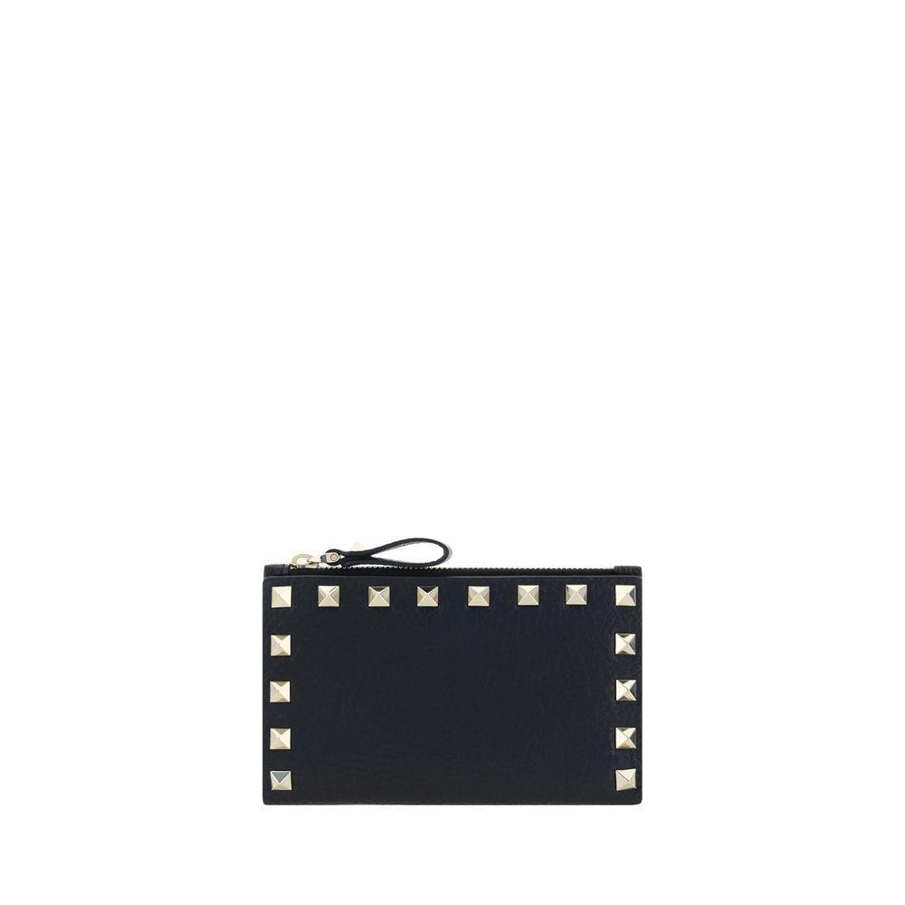 VALENTINO GARAVANI Rockstud Women's Wallet In Black Product Image