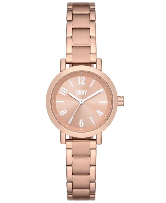 Dkny Womens Soho Three Hand Rose Gold-Tone Stainless Steel Watch 28mm - Rose Gold Product Image