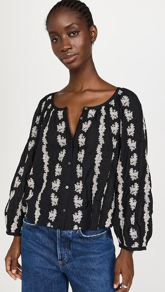 Madewell Top Embroidered Emilina Top | Shopbop Product Image