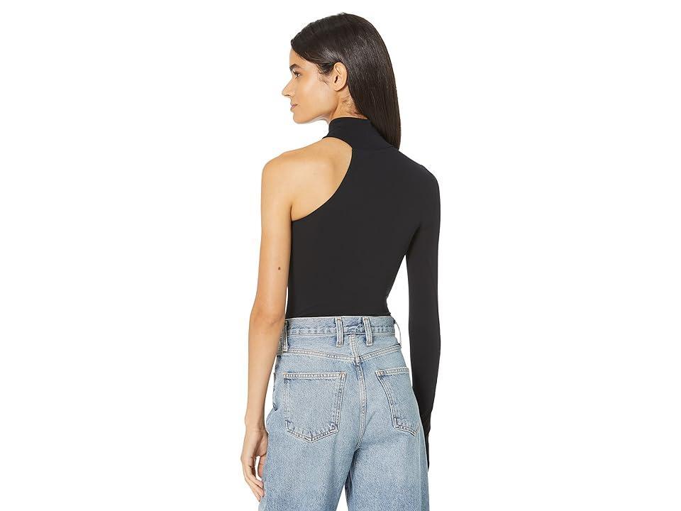 Womens One-Shoulder Turtleneck Bodysuit Product Image