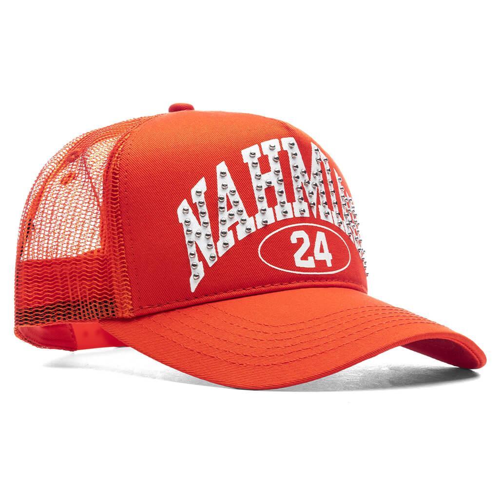 Studded Nahmias Marque Trucker Hat - Orange Male Product Image