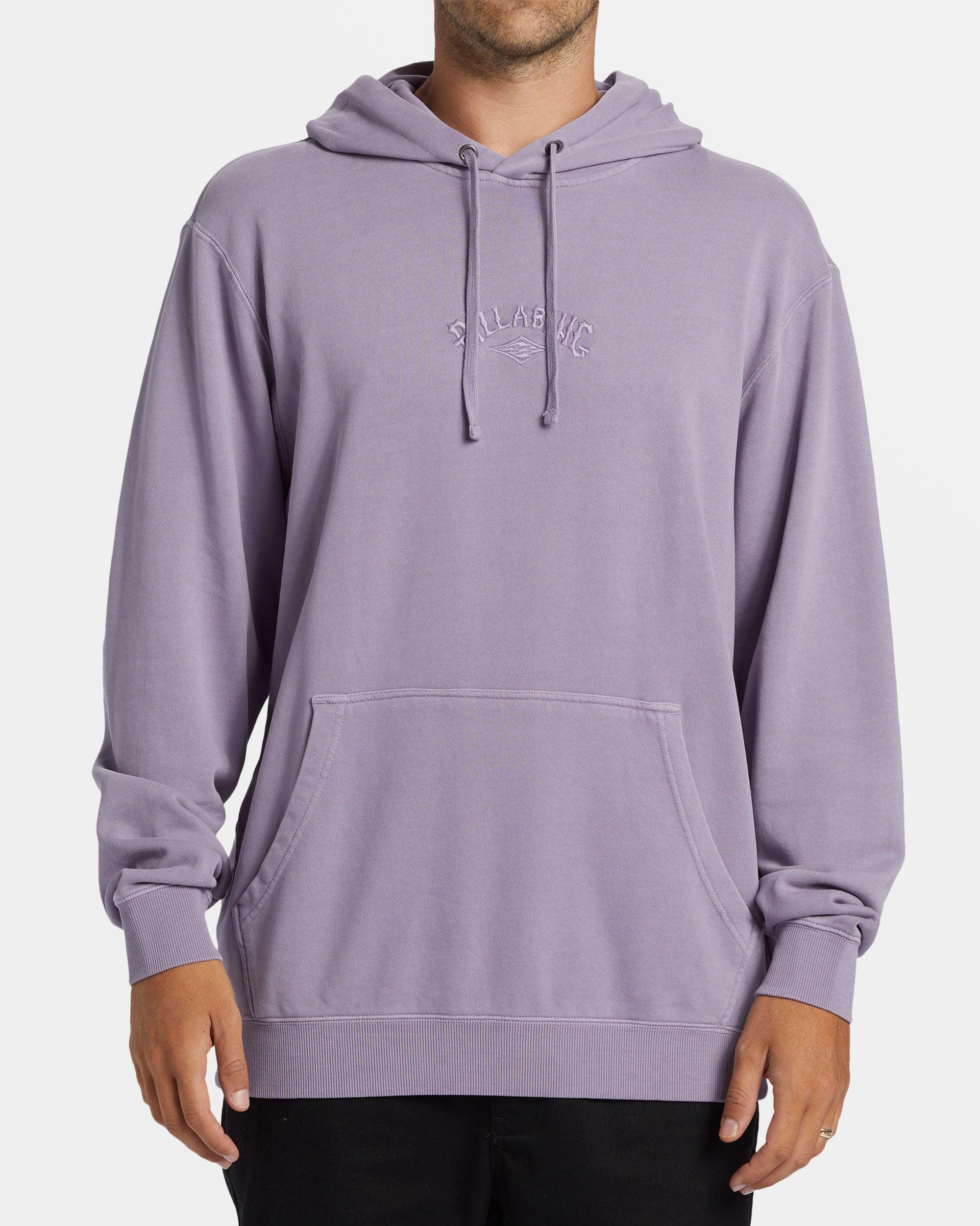 Wave Washed Hoodie - Purple Ash Male Product Image