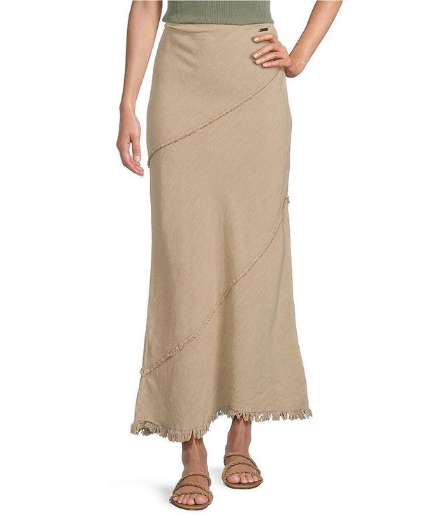 BDG Urban Outfitters Mid Rise Linen Blend Seam Maxi Skirt Product Image