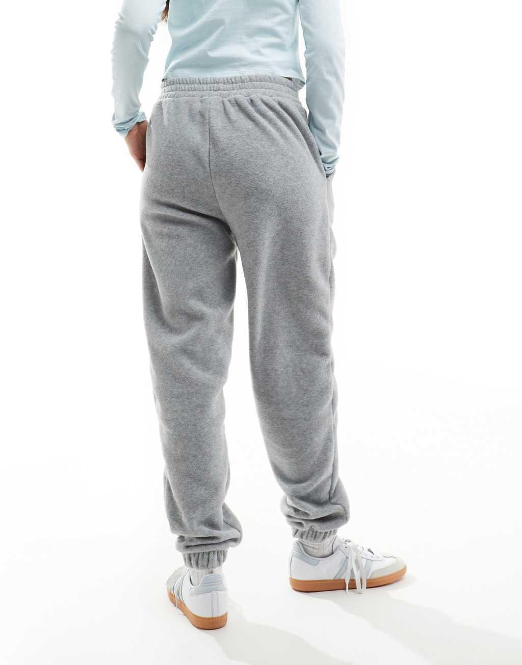 ASOS DESIGN fleece sweatpants in gray Product Image