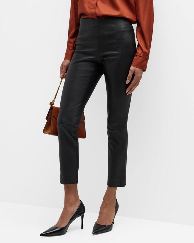 Vince Leather Crop Leggings Product Image