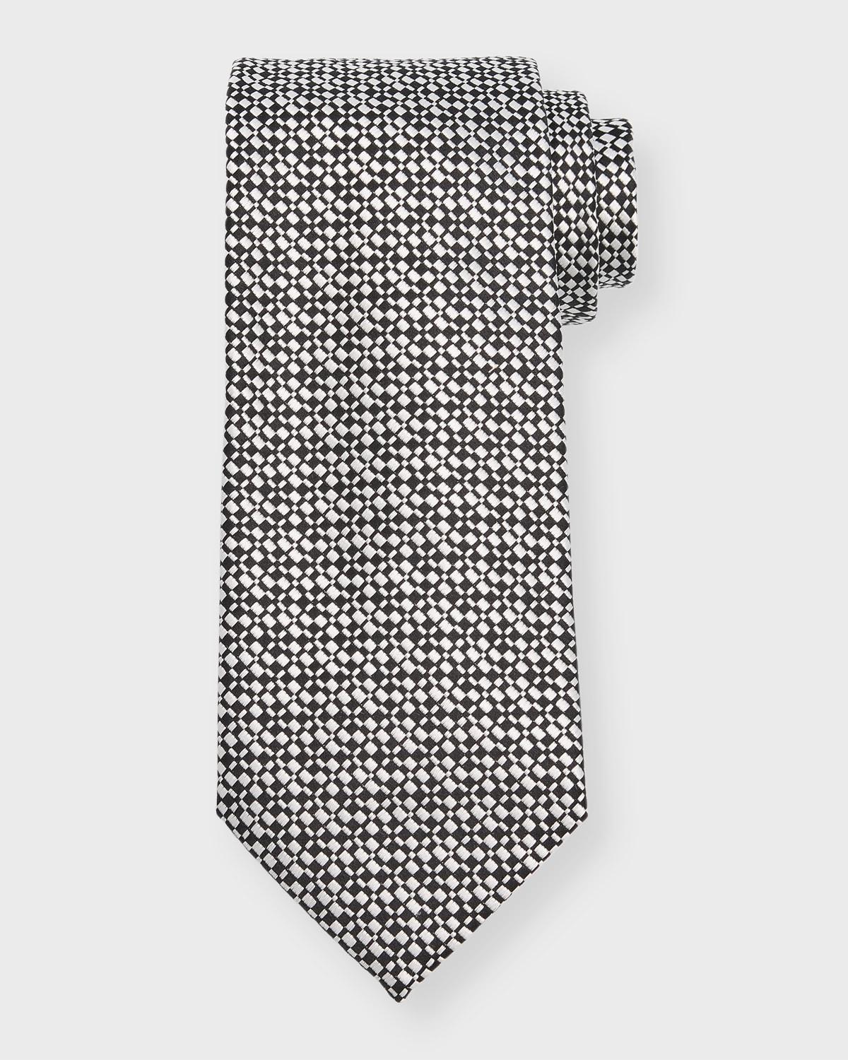 Mens Textured Bicolor Silk Tie Product Image