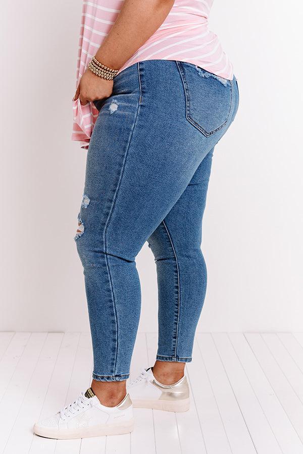 The Nina High Waist Distressed Skinny Curves Product Image