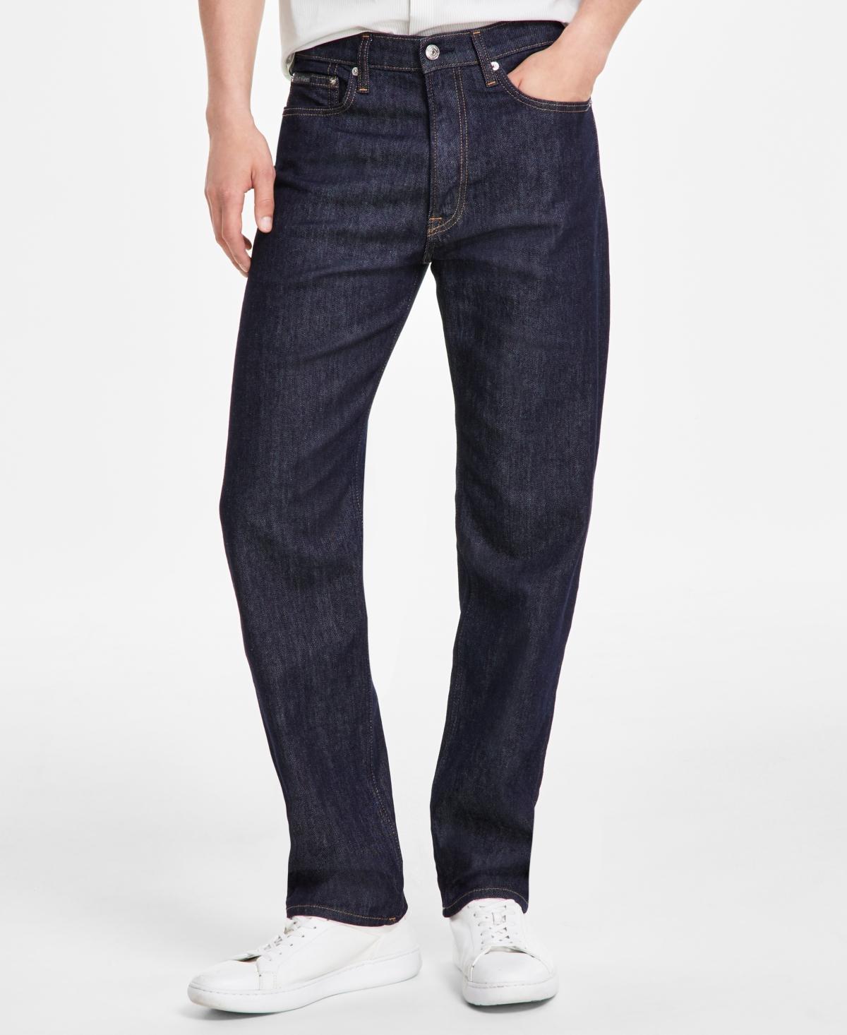 Calvin Klein Mens Standard Straight-Fit Stretch Jeans Product Image