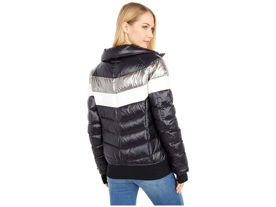 S13 Retro Stripe Bomber (Jet) Women's Clothing Product Image