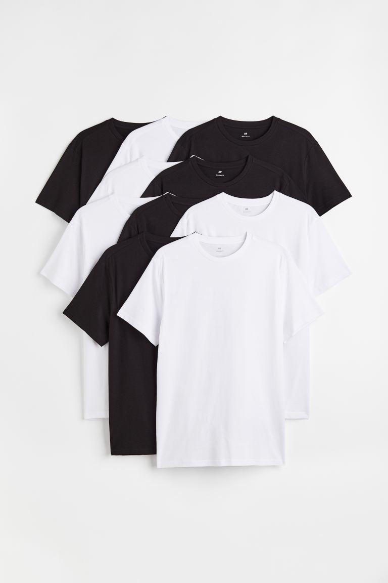 10-pack Regular Fit Crew-neck T-shirts Product Image