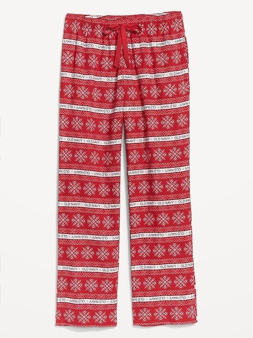 Mid-Rise Flannel Pajama Pants for Women Product Image