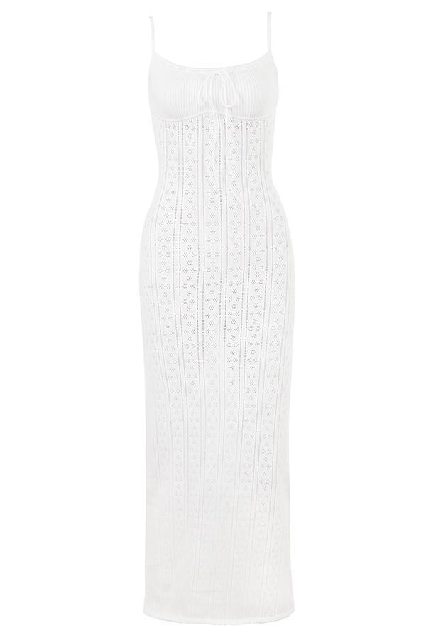 Myla White Knit Maxi Dress Product Image