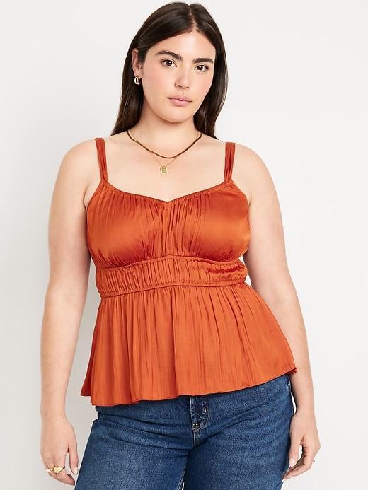 Waist-Defined Satin Top Product Image