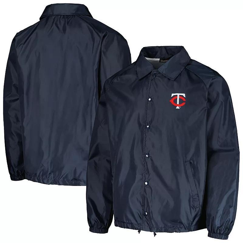 Mens Dunbrooke Minnesota Twins Coachs Raglan Full-Snap Windbreaker Jacket Blue Product Image