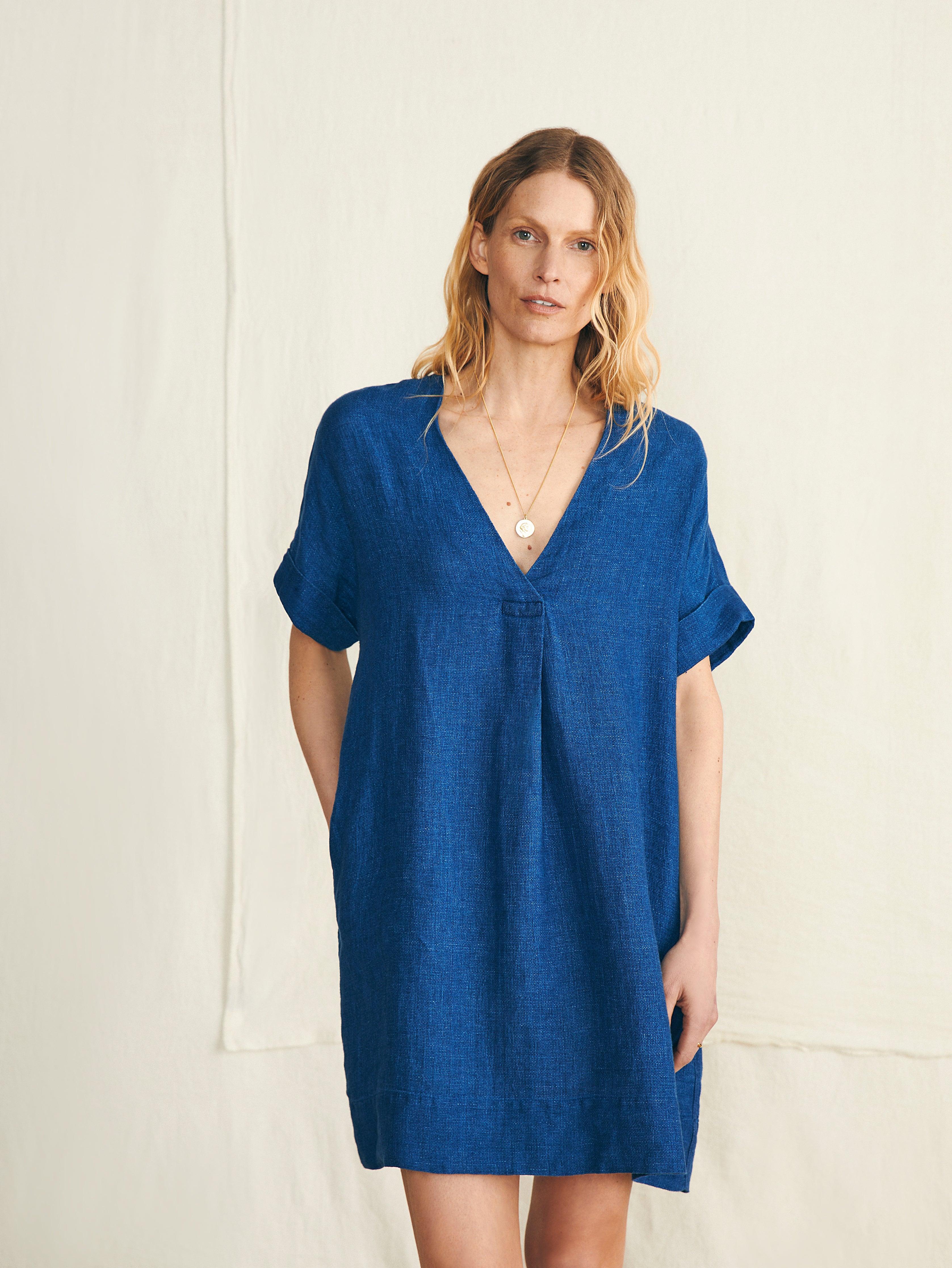 Sanibel Basketweave Dress - Indigo Female Product Image