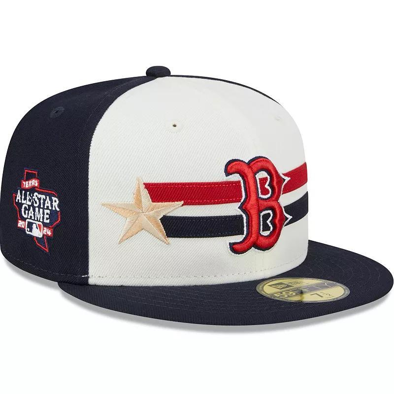 Mens New Era Cream/Navy Boston Red Sox 2024 MLB All-Star Game Workout 59FIFTY Fitted Hat Product Image