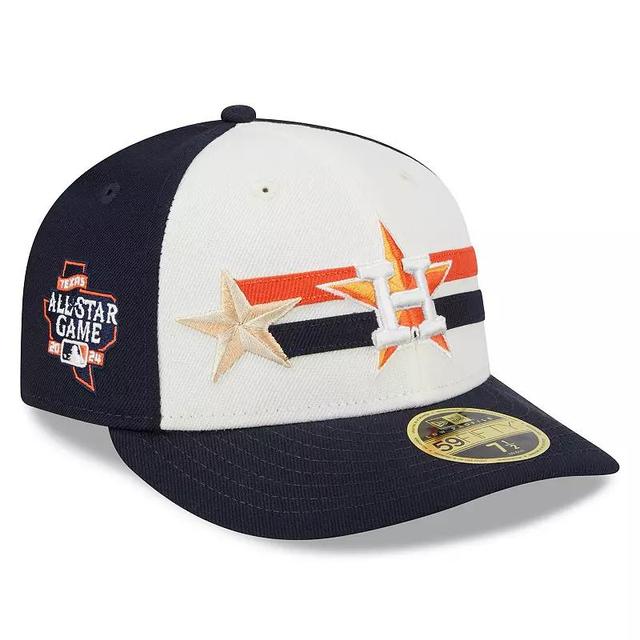 Mens New Era Cream/Navy Houston Astros 2024 MLB All-Star Game Workout Low Profile 59FIFTY Fitted Hat Product Image