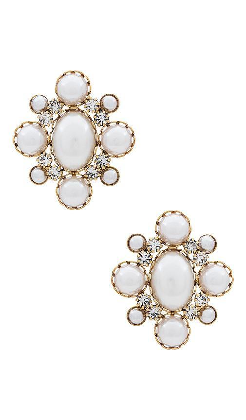 Jennifer Behr Jubilee Earrings in Metallic Gold. Product Image