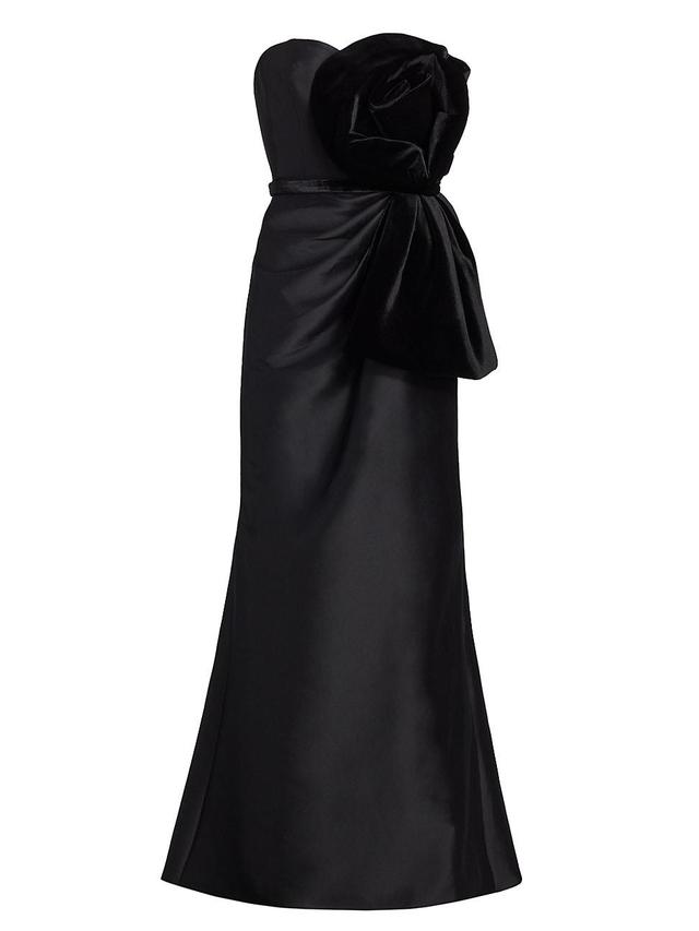 Womens Rosette Off-The-Shoulder Maxi Dress Product Image