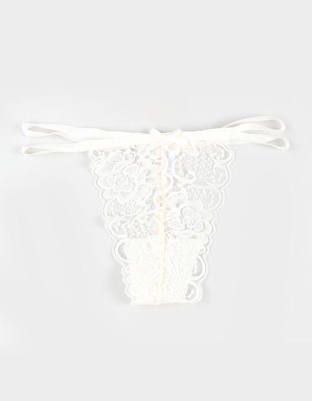 FULL TILT Double Side Strap Lace Thong Product Image