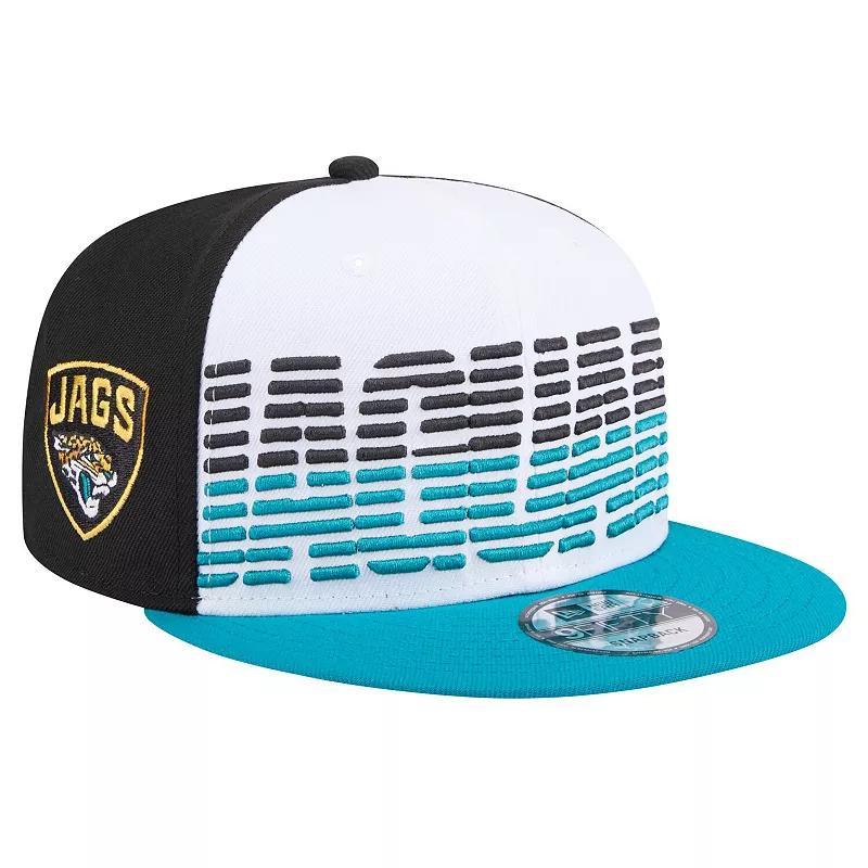 Mens New Era /Teal Jacksonville Jaguars Throwback Space 9FIFTY Snapback Hat Product Image