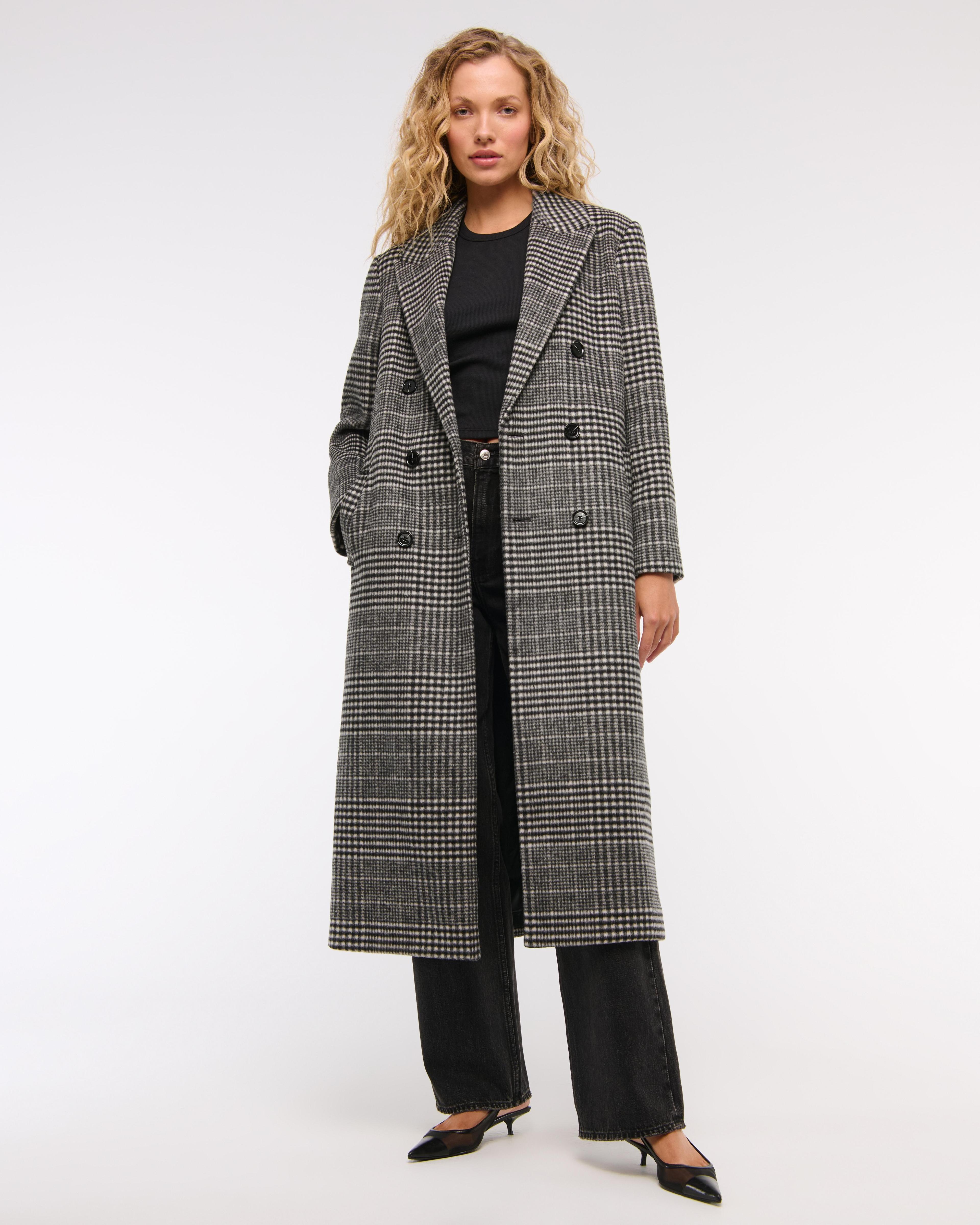 Wool-Blend Double-Breasted Coat Product Image