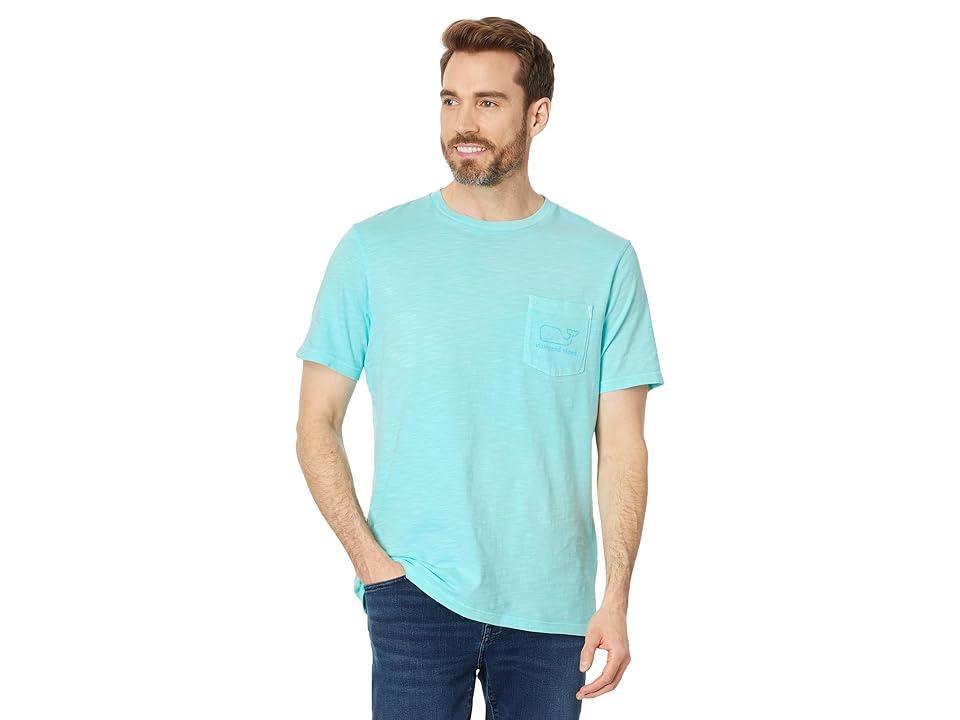 Vineyard Vines SS GRMNT DYD Vintage Whale Pocket Tee (Island Paradise) Men's T Shirt Product Image