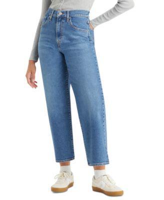 Women's High-Rise Wide-Leg Ripped Jeans Product Image