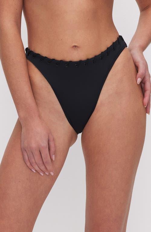 Womens Whip Stitch Compression Bikini Brief | Black, Size XL | Good American by Khlo Kardashian Product Image