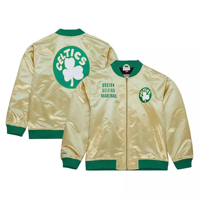 Mens Mitchell & Ness Boston Celtics Team OG 2.0 Vintage Logo Satin Full-Zip Jacket Product Image