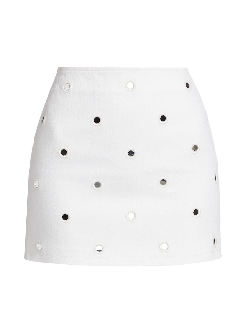 Doris Mirror Denim Mini Skirt Product Image