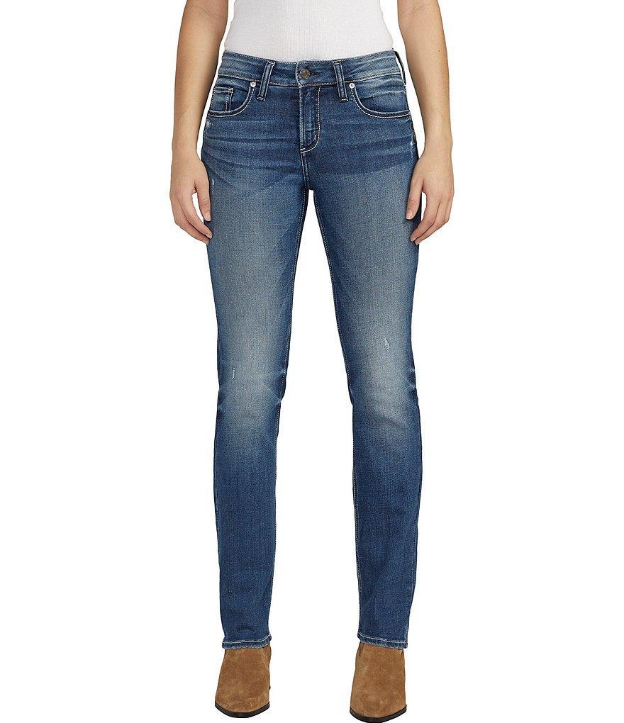 Silver Jeans Co. Suki Mid Rise Straight Leg Jeans Product Image