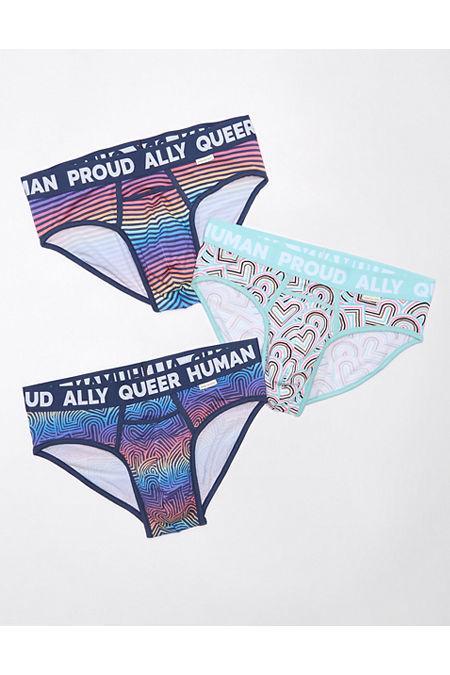 AEO Mens Pride Horizontal Fly Ultra Soft Brief 3-Pack Men's Product Image