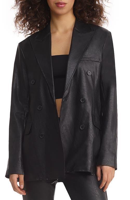 Commando Oversize Double Breasted Faux Leather Blazer Product Image