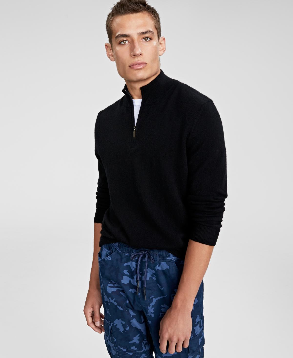 Club Room Mens Cashmere Quarter-Zip Sweater, Created for Macys Product Image