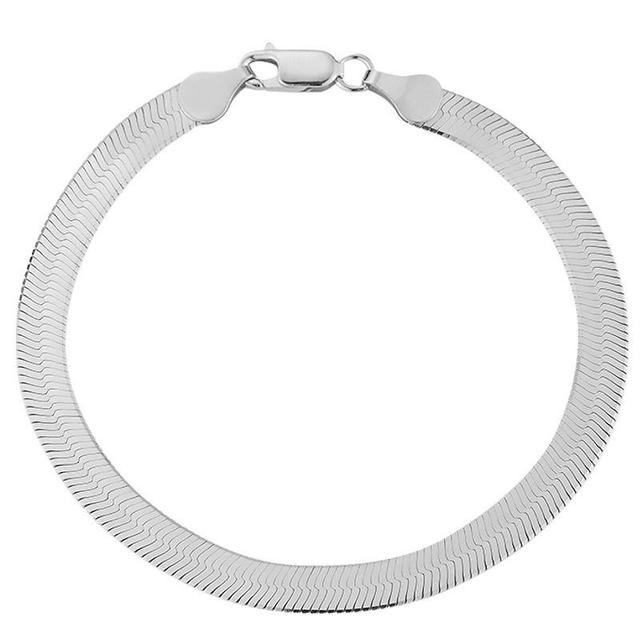 Sunkissed Sterling Sterling Silver Herringbone Chain Bracelet, Womens Product Image