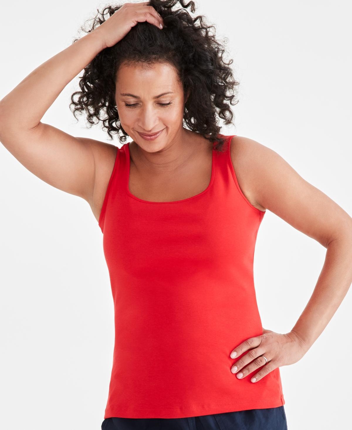 Women's Cotton Square-Neck Tank Top, Created for Macy's Product Image