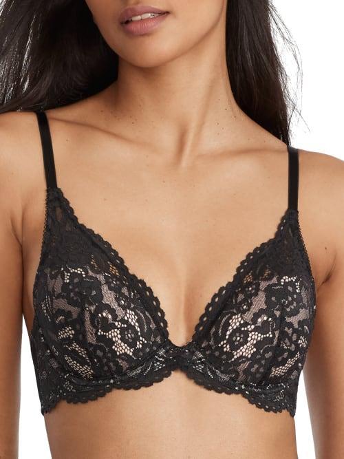 b. temptD by Wacoal Ciao Bella Plunge Neck Lace T-Shirt Bra Product Image