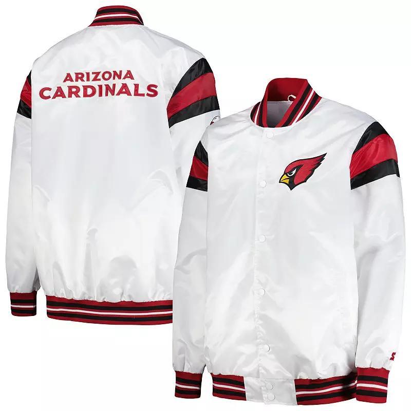 Mens Starter Arizona Cardinals Satin Full-Snap Varsity Jacket Product Image