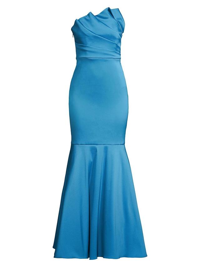 Aidan Mattox Stretch Mikado Strapless Sleeveless Mermaid Gown Product Image